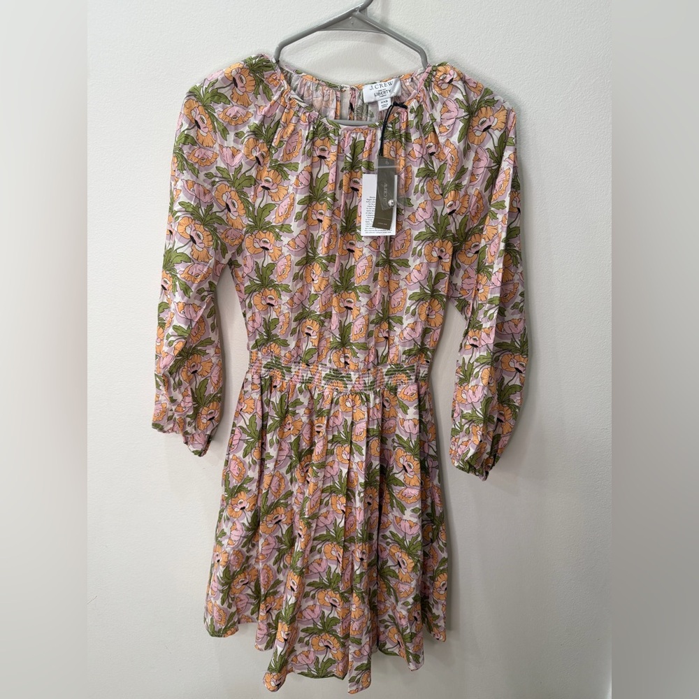 J.Crew Liberty London Smocked Waist Mini Dress